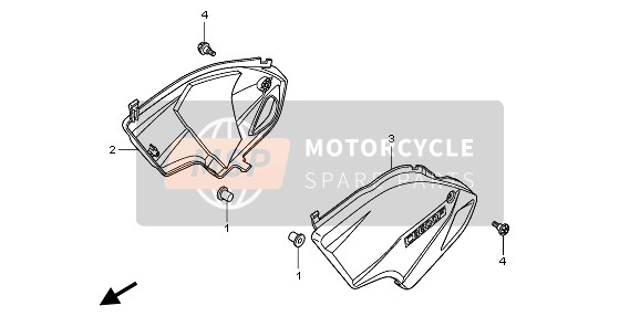 Honda CB600FA 2008 Coperchio laterale per un 2008 Honda CB600FA