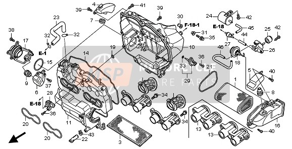 17221MFGD01, Boitier A De Filtre A Air, Honda, 0