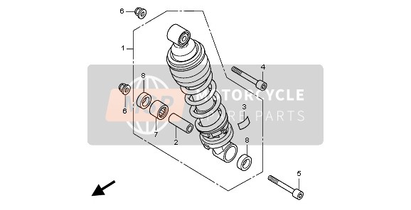 Honda CB600FA 2008 FEDERBEIN HINTEN für ein 2008 Honda CB600FA