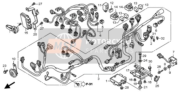 Honda CB600FA 2008 Mazo de cables para un 2008 Honda CB600FA