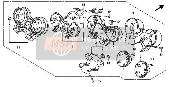 Honda CB1300 2008 METER (KMH) for a 2008 Honda CB1300