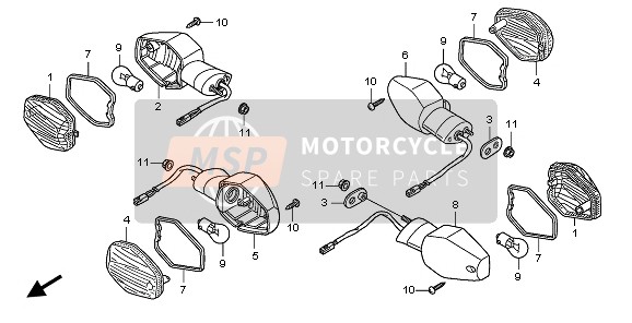 Honda CB1300 2008 BLINKER für ein 2008 Honda CB1300