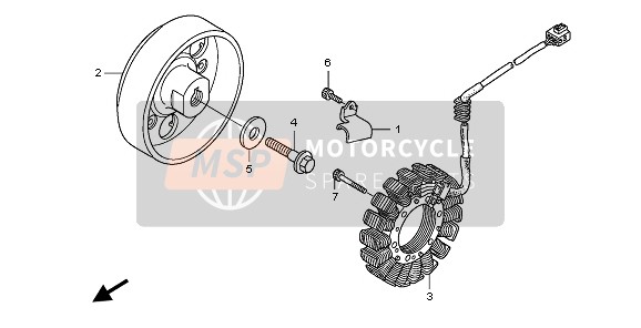 Honda CB1300A 2008 GENERATOR for a 2008 Honda CB1300A