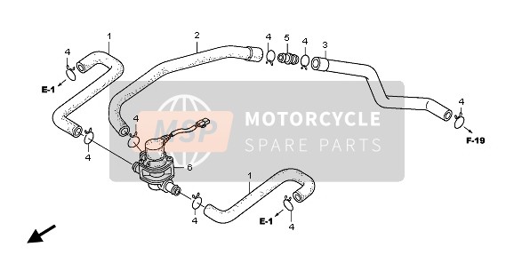 Honda CB1300A 2008 Luchtinjectieklep voor een 2008 Honda CB1300A