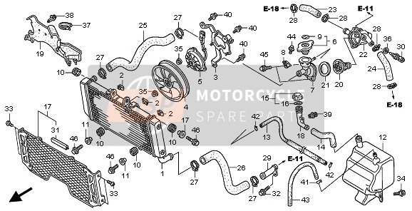 64122MBB300, Gommino Protezione, Honda, 1