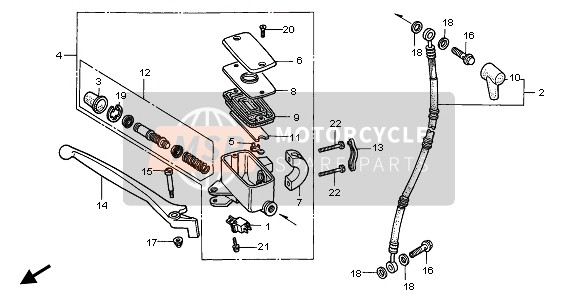 45510MAM305, Cylinder Sub Assy., Fr. Brake Master (Nissin), Honda, 0