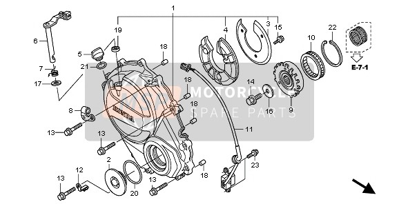 Honda CBF600NA 2008 Coperchio frizione per un 2008 Honda CBF600NA