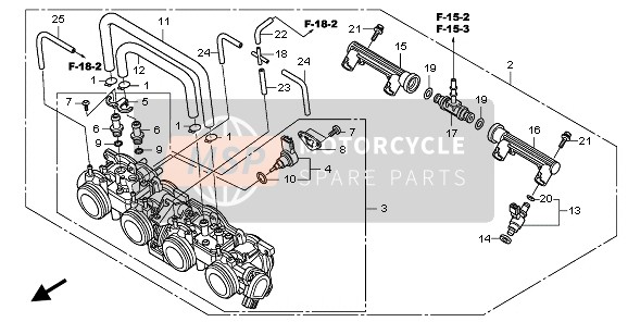 Honda CBF600NA 2008 THROTTLE BODY for a 2008 Honda CBF600NA