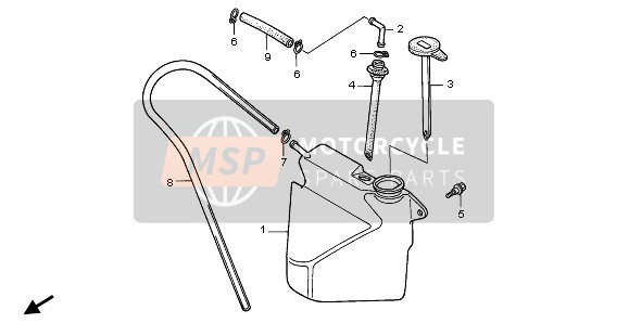 19108MB0010, Tube,Level, Honda, 2