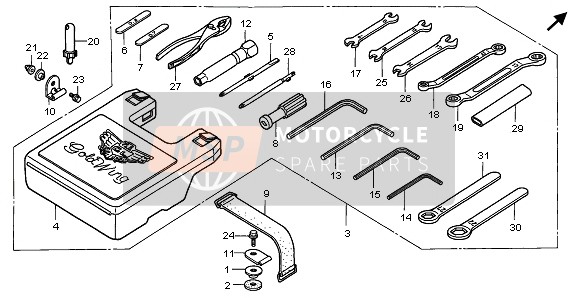 89221KW3000, Wrench, Hex., 4mm, Honda, 1