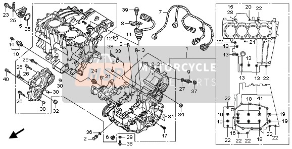 Honda CBF1000A 2008 Caja Del Cigüeñal para un 2008 Honda CBF1000A