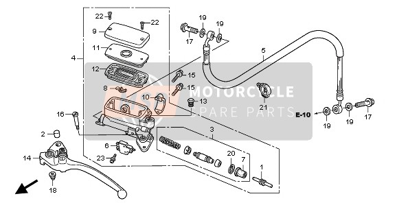 Honda CBF1000A 2008 Maître-cylindre d'embrayage pour un 2008 Honda CBF1000A