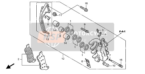 Honda CBF1000A 2008 L. FRONT BRAKE CALIPER for a 2008 Honda CBF1000A