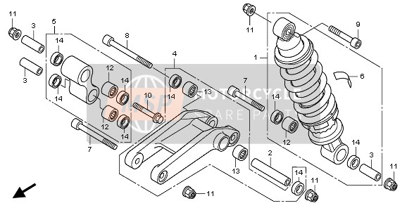 Honda CBF1000A 2008 Cuscino posteriore per un 2008 Honda CBF1000A