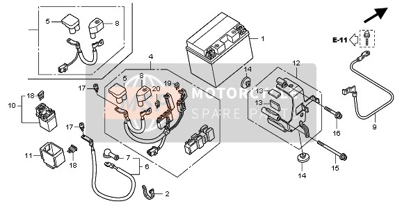 Honda CBF1000A 2008 BATTERY for a 2008 Honda CBF1000A