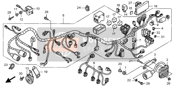 Honda CBF1000A 2008 WIRE HARNESS for a 2008 Honda CBF1000A