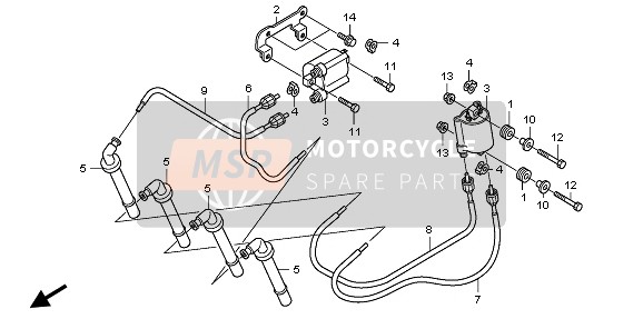 Honda CBF1000A 2008 Bobina di accensione per un 2008 Honda CBF1000A