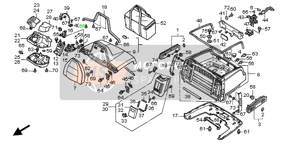 33980MT2004, Garnish, L. Trunk, Honda, 0