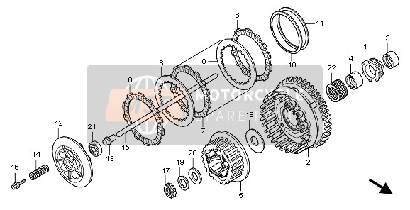 Honda CBF1000SA 2008 CLUTCH for a 2008 Honda CBF1000SA