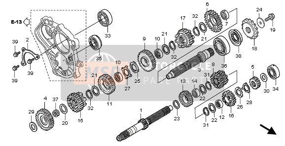 Honda CBF1000SA 2008 TRANSMISSION for a 2008 Honda CBF1000SA