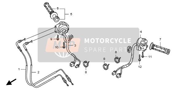 Honda CBF1000SA 2008 SCHALTHEBEL & KABEL für ein 2008 Honda CBF1000SA