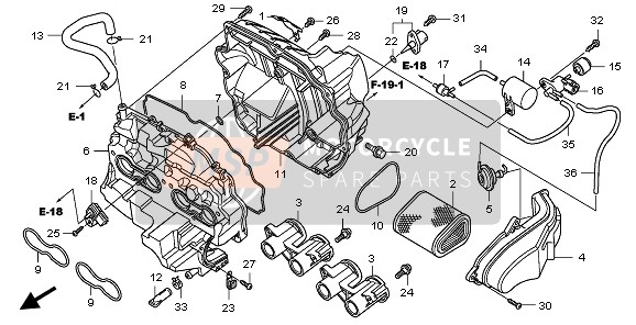 Honda CBF1000SA 2008 AIR CLEANER for a 2008 Honda CBF1000SA