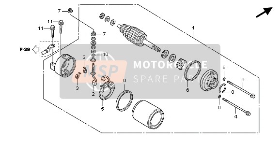 Honda CBF1000TA 2008 STARTING MOTOR for a 2008 Honda CBF1000TA