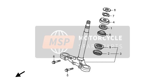 Honda CBF1000TA 2008 STEERING STEM for a 2008 Honda CBF1000TA