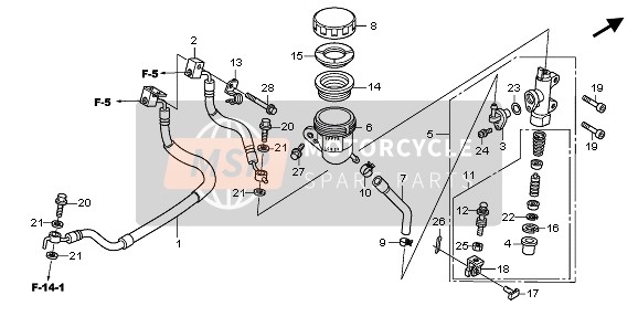 REAR BRAKE MASTER CYLINDER