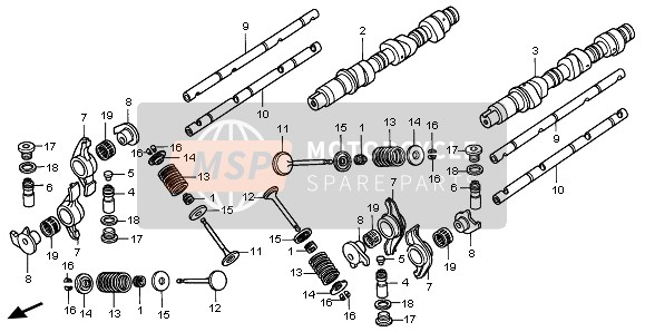 Honda GL1500SE 1996 Albero A Camme & Valvola per un 1996 Honda GL1500SE