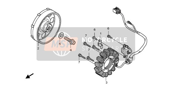 Honda CBR1000RR 2008 GENERATOR for a 2008 Honda CBR1000RR