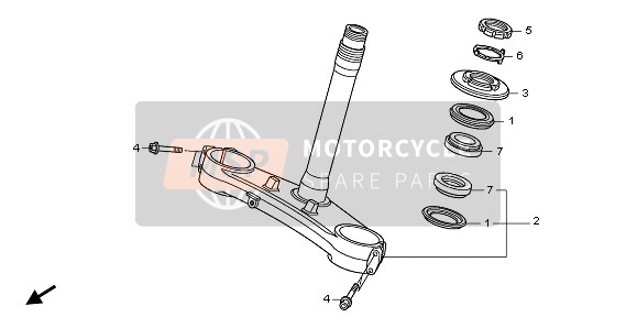 90506MR7000, Washer, Steering Stem, Honda, 0