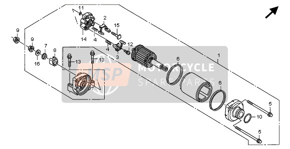 Honda CBR600RR 2008 STARTING MOTOR for a 2008 Honda CBR600RR