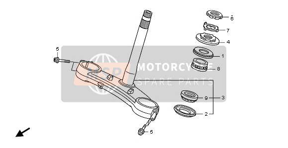 Honda CBR600RR 2008 STEERING STEM for a 2008 Honda CBR600RR