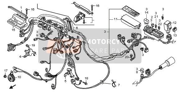 Honda CBR600RR 2008 Cablaggio per un 2008 Honda CBR600RR