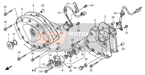 Honda GL1800 2008 Copertura frontale & Copertura della trasmissione per un 2008 Honda GL1800