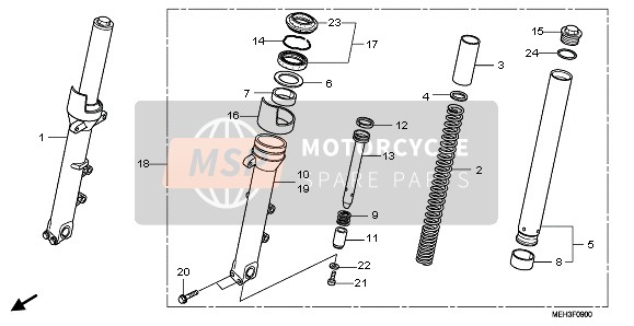 51440MEH003, Pipe, Seat, Honda, 0