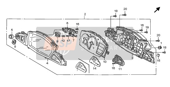 Honda ST1300 2008 METER (MPH) for a 2008 Honda ST1300