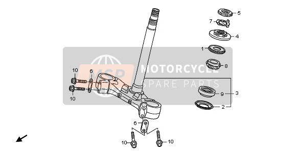 957010804500, Bolt, Flange, 8X45, Honda, 2