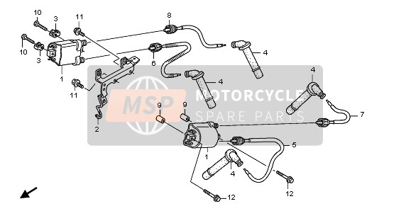 Honda ST1300 2008 Bobina de encendido para un 2008 Honda ST1300