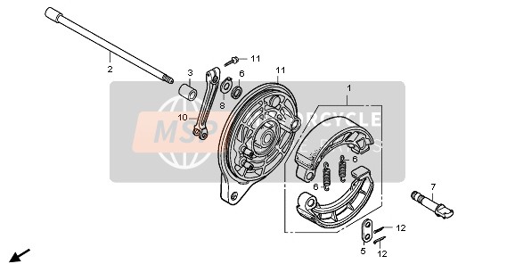 Honda VT750CA 2008 REAR BRAKE PANEL for a 2008 Honda VT750CA