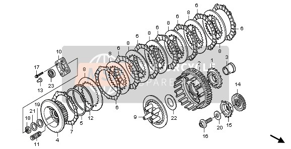 Honda VT750C 2008 Embrague para un 2008 Honda VT750C