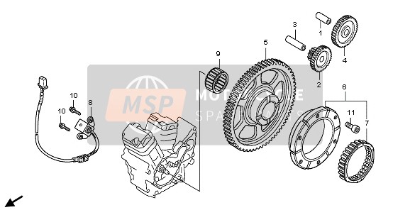 Honda VT750C 2008 STARTING CLUTCH for a 2008 Honda VT750C