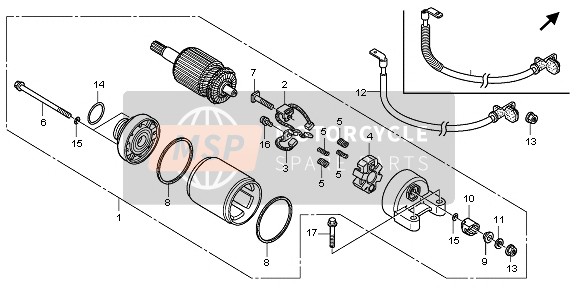 Honda VT750C 2008 Motorino di avviamento per un 2008 Honda VT750C