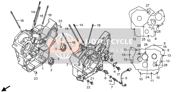 Honda VT750C 2008 Carter per un 2008 Honda VT750C