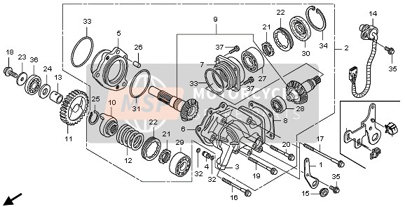 Honda VT750C 2008 CROSS SHAFT for a 2008 Honda VT750C