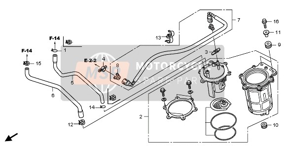 Honda VT750C 2008 KRAFTSTOFFPUMPE für ein 2008 Honda VT750C