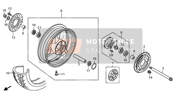 42650KPCD50ZA, Wheel Sub Assy., Rr. *TYPE1 * (TYPE1 ), Honda, 0