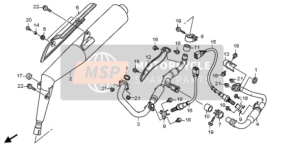 Honda XL125V 2008 EXHAUST MUFFLER for a 2008 Honda XL125V