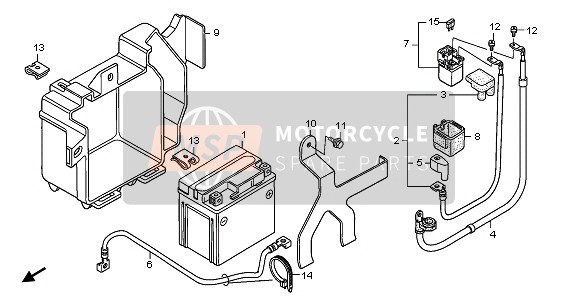 Honda XL125V 2008 BATTERY for a 2008 Honda XL125V